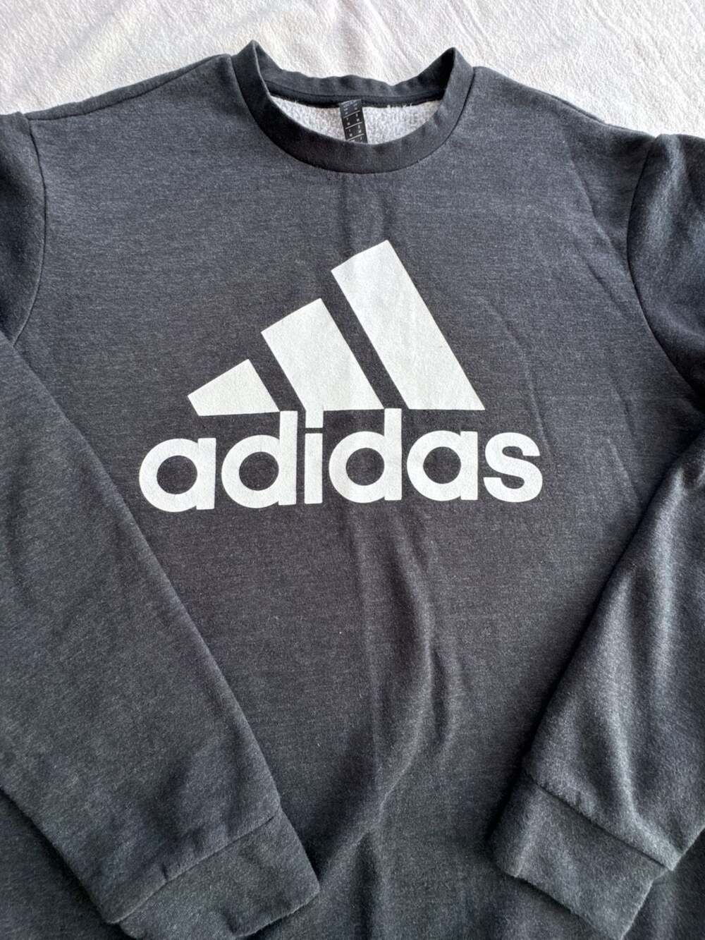 Adidas Golf Sweatshirt Size M Dark Grey White Logo